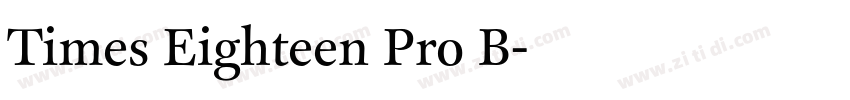 Times Eighteen Pro B字体转换